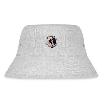 I'm Only Here To Get Belayed Alpinklettern - Stanley/Stella recycelter Bucket Hat - Grau meliert - Vorne