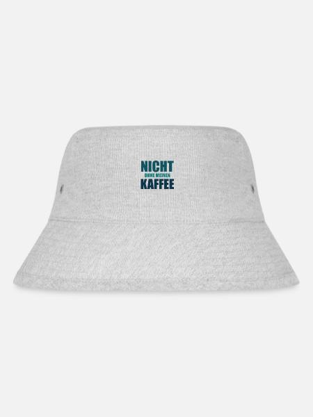 Nicht Ohne Meinen Kaffee Lustiger Spruch - Stanley/Stella recycelter Bucket Hat - Grau meliert