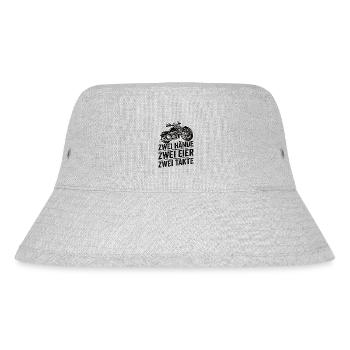 Motorrad Motoradfahrer Moped Biker Bike - Stanley/Stella recycelter Bucket Hat - Grau meliert - Vorne