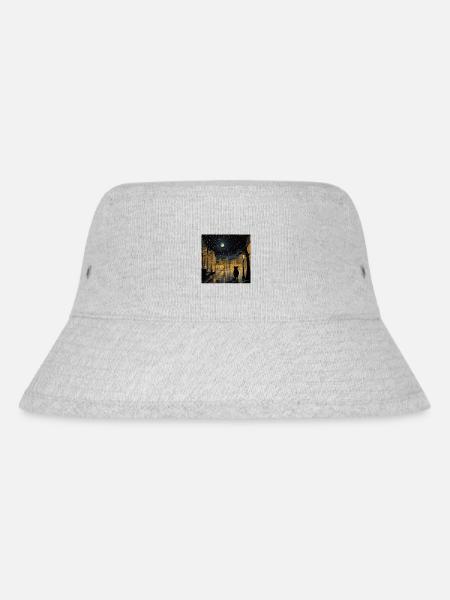 Von Gustav Klimt inspiriertes Katzenkunstwerk - Stanley/Stella recycelter Bucket Hat - Grau meliert