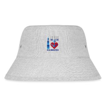 I love Hamburg - Stanley/Stella recycelter Bucket Hat - Grau meliert - Vorne