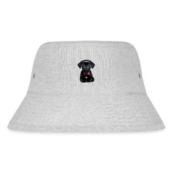 Hund - Stanley/Stella recycelter Bucket Hat - Grau meliert - Vorne