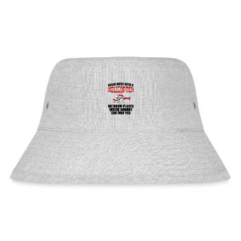 Cadeau de vol de pilote d'avion d'hélicoptère - Bob recyclé Stanley/Stella - gris chiné - Devant