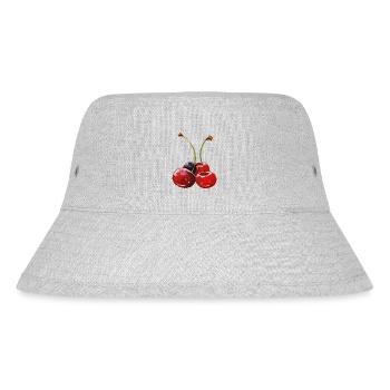 kirschen blaubeeren - Stanley/Stella recycelter Bucket Hat - Grau meliert - Vorne