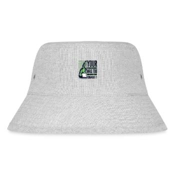 Your Password Was Too Short Phishing Sniffer Grey - Stanley/Stella recycelter Bucket Hat - Grau meliert - Vorne
