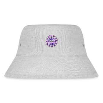 Lupus Bewusstseins Monat - Stanley/Stella recycelter Bucket Hat - Grau meliert - Vorne