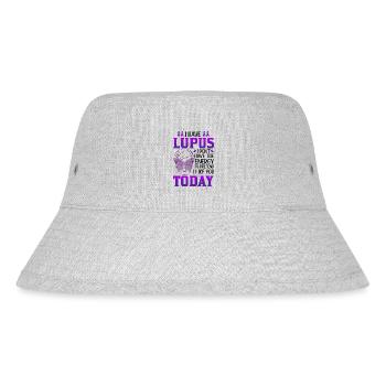 Lupus Bewusstseins Monat - Stanley/Stella recycelter Bucket Hat - Grau meliert - Vorne