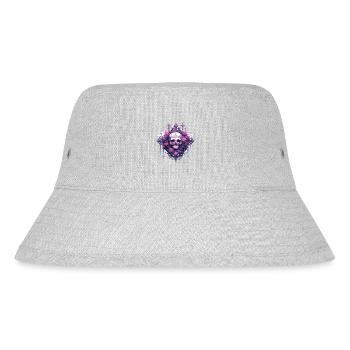 Totenkopf Skull Skulls Totenschädel Skelett - Stanley/Stella recycelter Bucket Hat - Grau meliert - Vorne