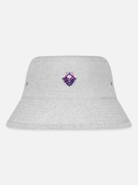 Totenkopf Skull Skulls Totenschädel Skelett - Stanley/Stella recycelter Bucket Hat - Grau meliert