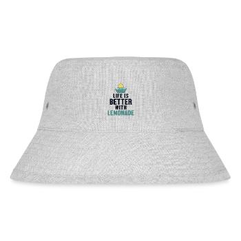 Life is Better with Lemonade Lemonade - Stanley/Stella Recycled Bucket Hat - heather grey - Front