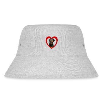 Hundeliebhaber - Hunde Herz - Beauceron - Stanley/Stella recycelter Bucket Hat - Grau meliert - Vorne