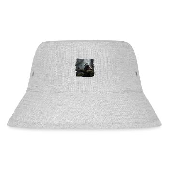 Pandas realistic Panda Großer Panda - Stanley/Stella recycelter Bucket Hat - Grau meliert - Vorne