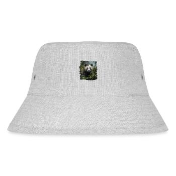 Pandas realistic Panda Großer Panda - Stanley/Stella recycelter Bucket Hat - Grau meliert - Vorne