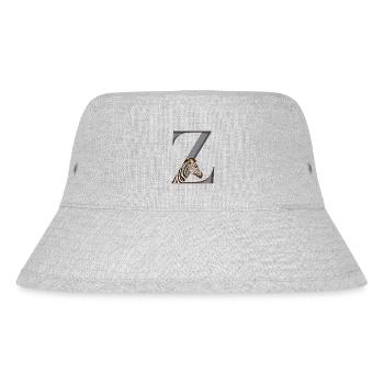 Letter Z, Zebra Africa Animal - Stanley/Stella Recycled Bucket Hat - heather grey - Front