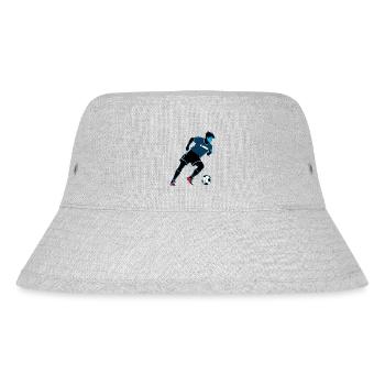 fussball - Stanley/Stella recycelter Bucket Hat - Grau meliert - Vorne