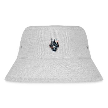 New York City Freiheitsstatue Wolkenkratzer - Stanley/Stella recycelter Bucket Hat - Grau meliert - Vorne