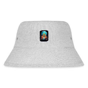 Space Weltraum Raumschiff Start Abheben Lift Off - Stanley/Stella recycelter Bucket Hat - Grau meliert - Vorne