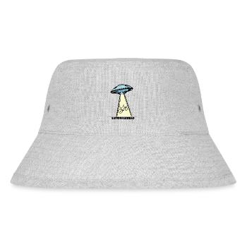Ufo, Cargobike, Lastenfahrrad, Lastenrad, Aliens - Stanley/Stella recycelter Bucket Hat - Grau meliert - Vorne