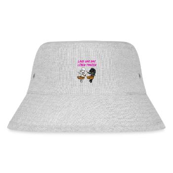 Pudelmotiv - Das Leben tanzen - süße Pudel tanzen - Stanley/Stella recycelter Bucket Hat - Grau meliert - Vorne