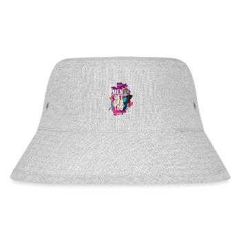Men get sad too - Stanley/Stella recycelter Bucket Hat - Grau meliert - Vorne