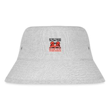 Retired Grandma Pensioner Pension Teacher Teach Re - Stanley/Stella Recycled Bucket Hat - heather grey - Front
