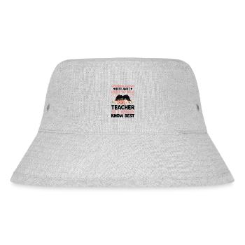 Retired Grandma Pensioner Pension Teacher Teach Re - Stanley/Stella Recycled Bucket Hat - heather grey - Front