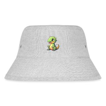 T Rex Dinosaur Baby - Stanley/Stella Recycled Bucket Hat - heather grey - Front