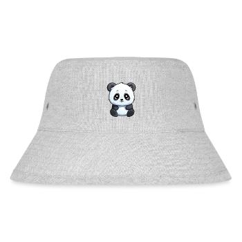 cute panda - Stanley/Stella Recycled Bucket Hat - heather grey - Front
