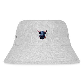 Tête de taureau de vache - Bob recyclé Stanley/Stella - gris chiné - Devant