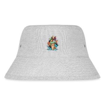 Leckere Eiswaffel - Stanley/Stella recycelter Bucket Hat - Grau meliert - Vorne