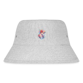 Dinosaurier Trex Dinos Dinosaurus Dino Baby - Stanley/Stella recycelter Bucket Hat - Grau meliert - Vorne