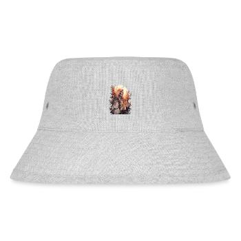 Totenkopf Skull Totenschädel Skelett Knochen - Stanley/Stella recycelter Bucket Hat - Grau meliert - Vorne