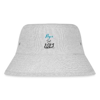 Papa seit 2023 - Stanley/Stella recycelter Bucket Hat - Grau meliert - Vorne