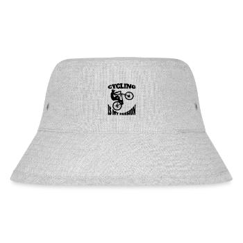 Fahrrad Radfahrer Fahrradfahrer Radfahren Radeln - Stanley/Stella recycelter Bucket Hat - Grau meliert - Vorne