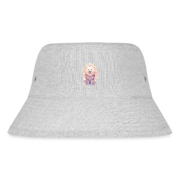 Corgi Corgi Dog Christmas Dog Fairy Lights - Stanley/Stella Recycled Bucket Hat - heather grey - Front