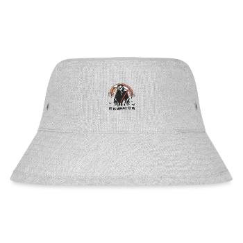 Retro Halloween: Grim Reaper "It Is What It Is" - Stanley/Stella Recycled Bucket Hat - heather grey - Front