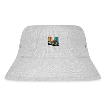 Retro Trike Threewheeler Trikebike Tricycle - Stanley/Stella Recycled Bucket Hat - heather grey - Front