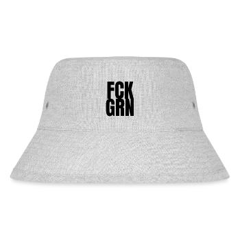 FCK GRN - Stanley/Stella recycelter Bucket Hat - Grau meliert - Vorne