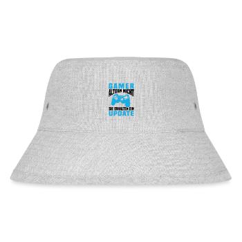 Gamer Altern Nicht Sie Erhalten Ein Update Zocker - Stanley/Stella recycelter Bucket Hat - Grau meliert - Vorne
