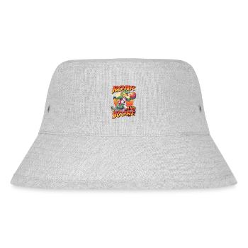 Basketball Dino T-Rex Spieler Sport Comic Cartoon - Stanley/Stella recycelter Bucket Hat - Grau meliert - Vorne