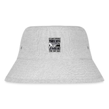 It Will Be Fun They Said Blue Beluga Cetacea - Stanley/Stella Recycled Bucket Hat - heather grey - Front