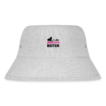 Echte mädchen reiten - Stanley/Stella recycelter Bucket Hat - Grau meliert - Vorne