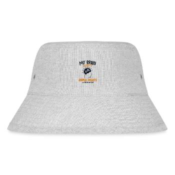 My Brain besteht zu 95 % aus pflanzlichen Veganern auf Tierrechtsbasis - Stanley/Stella recycelter Bucket Hat - Grau meliert - Vorne