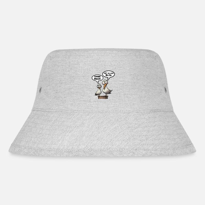 Meer Sprüche, Sprüche | T-Shirts | Möwe blöd - Stanley/Stella recycelter Bucket Hat - Grau meliert