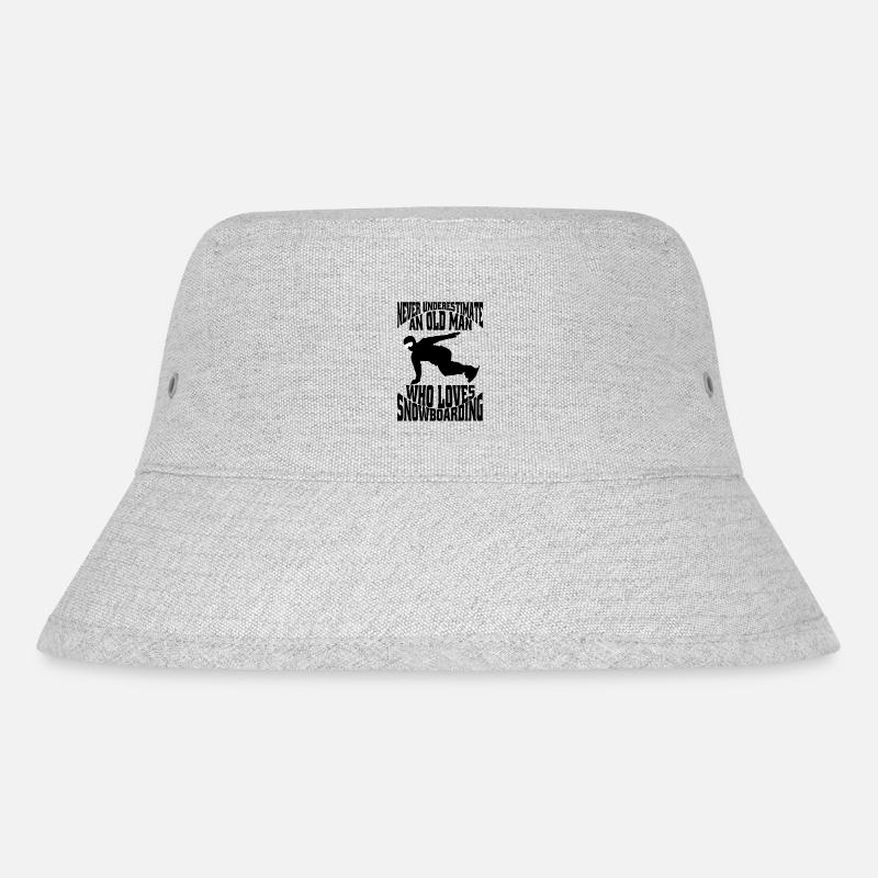 Snowboarder Gift Snowboard Snowboarding - Stanley/Stella Recycled Bucket Hat - heather grey