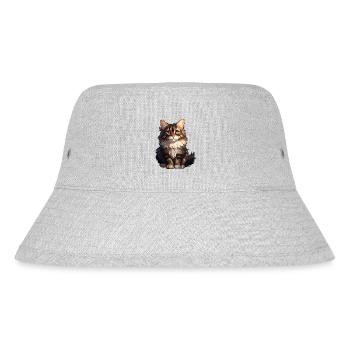 Maine Coon Cat - Stanley/Stella Recycled Bucket Hat - heather grey - Front