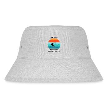 Canyoning Bergsteigen Klettern Wandern Berge - Stanley/Stella recycelter Bucket Hat - Grau meliert - Vorne