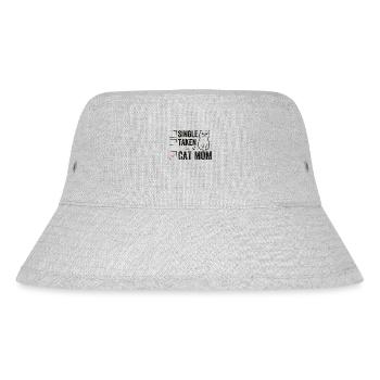 Single Taken Cat Mom funny Cat Mama Quotes - Stanley/Stella recycelter Bucket Hat - Grau meliert - Vorne
