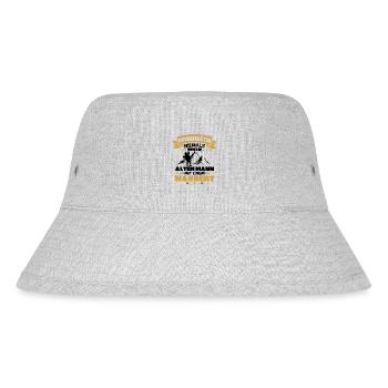 Alten mann mit einem wandert - Stanley/Stella recycelter Bucket Hat - Grau meliert - Vorne