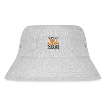 It's a Whale Watching Thing Cetacea Cachalot - Stanley/Stella Recycled Bucket Hat - heather grey - Front